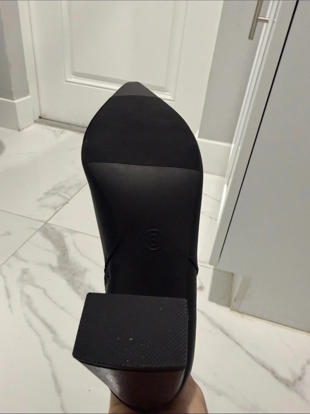 Wild Pair Women's Black Pointed Toe Block Heel Bootie